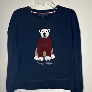 Tommy Hilfiger navy polar bear crewneck sweatshirt XL